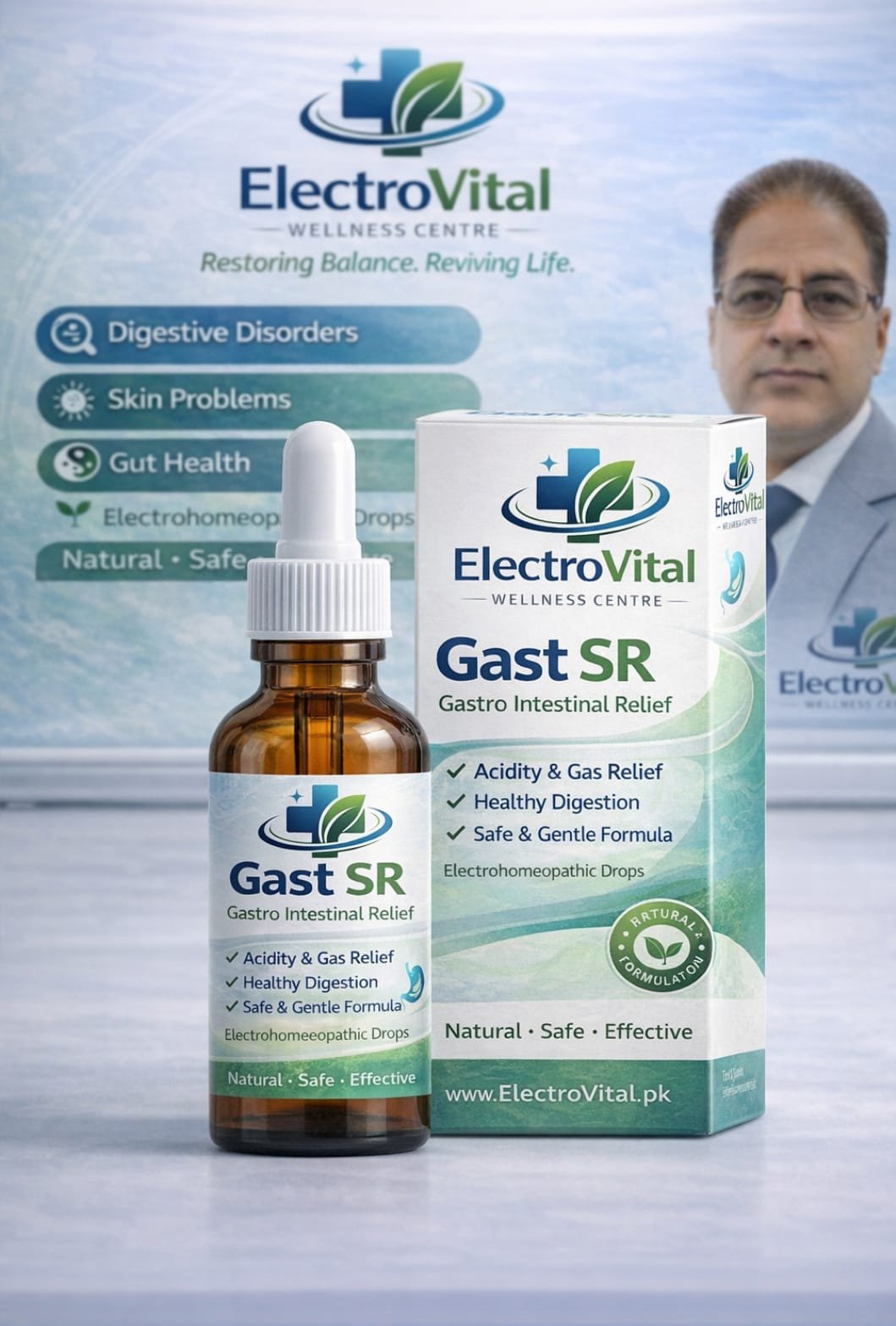 Gast SR dropper bottle and packaging